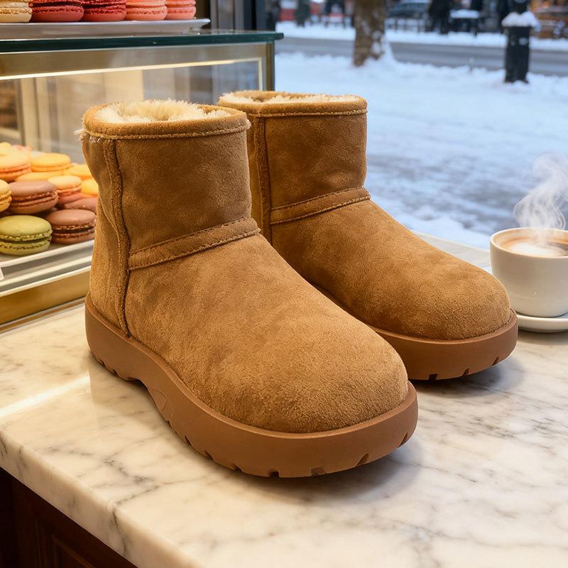 Bread shoes snow boots women's new winter shoes piled thickened women's shoes warm cotton shoes