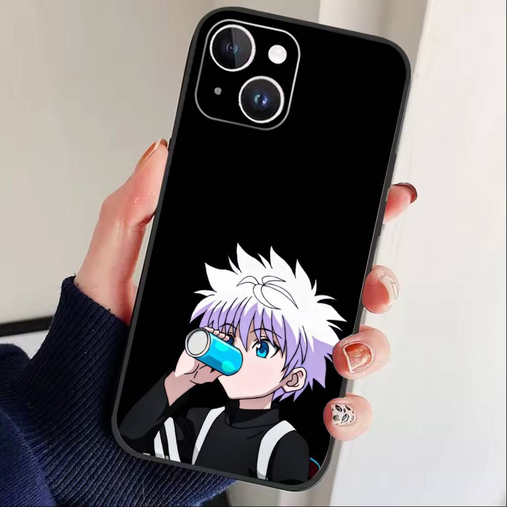 

D-Киллуа Зольдик H-Охотник х Охотник Чехол для телефона для iPhone 17 16 15 14 13 12 Max Plus Силиконовый Черный Чехол iPhone16promax
