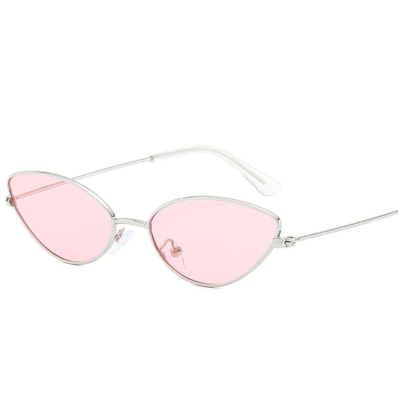 European and American metal small frame cat eye sunglasses ins trendy marine sunglasses, street glasses