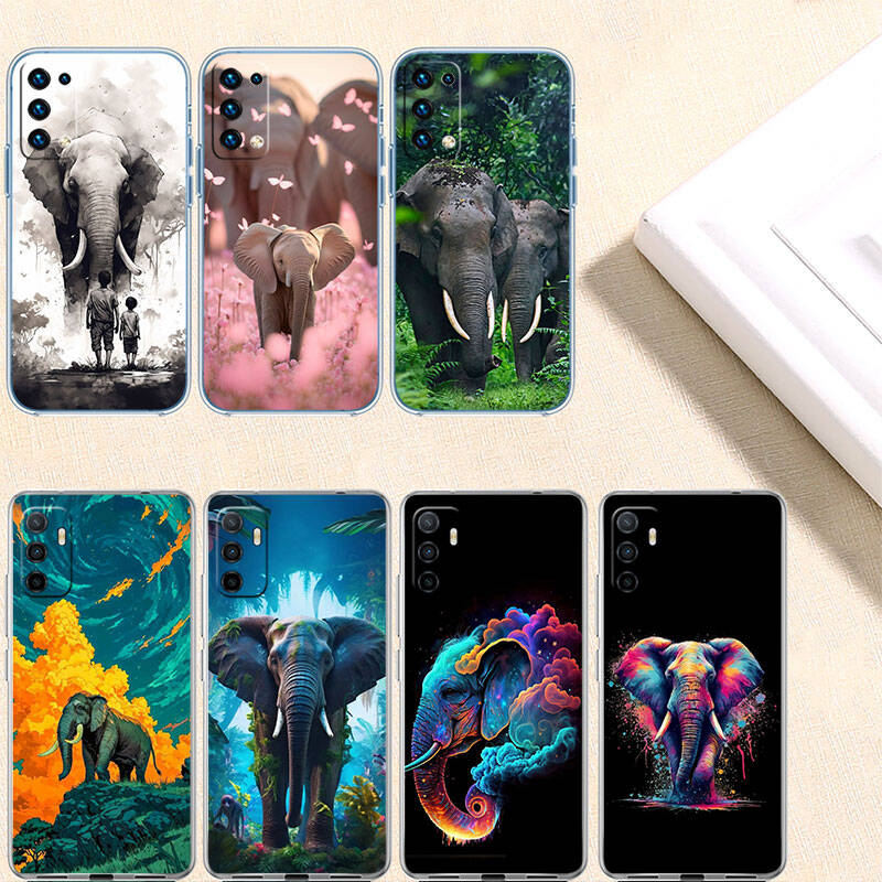 MH8 Animal Elephant Case for Motorola E7 G6 G7 G8 G9 Plus Power Play G10 G20 G04 E30 E40 E22 E20 E13 E15 G22 G23 G05 G75 G35 G55