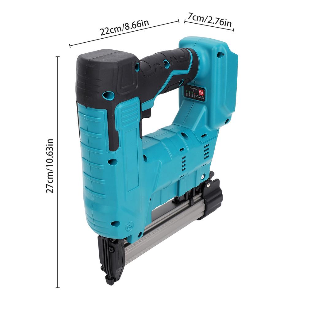 Cordless Nailing Machine 20V Electric Stapler with 100pcs F32mm Straight Nails and 100pcs N shaped Nails Powered By