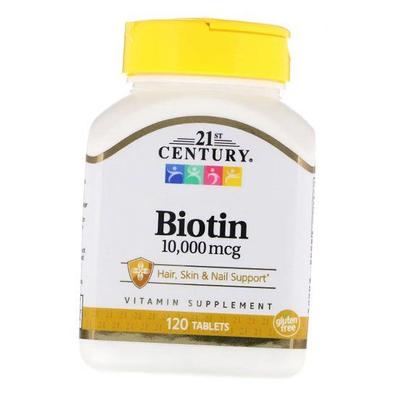 Biotin pro vlasy, pleť a nehty, Biotin 10000, 21. století 120 tablet (36440050)