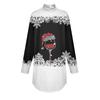 Women Fall Casual Long Sleeve Shirts Sweatshirt Vintage Printed High Neck Top Pullover
