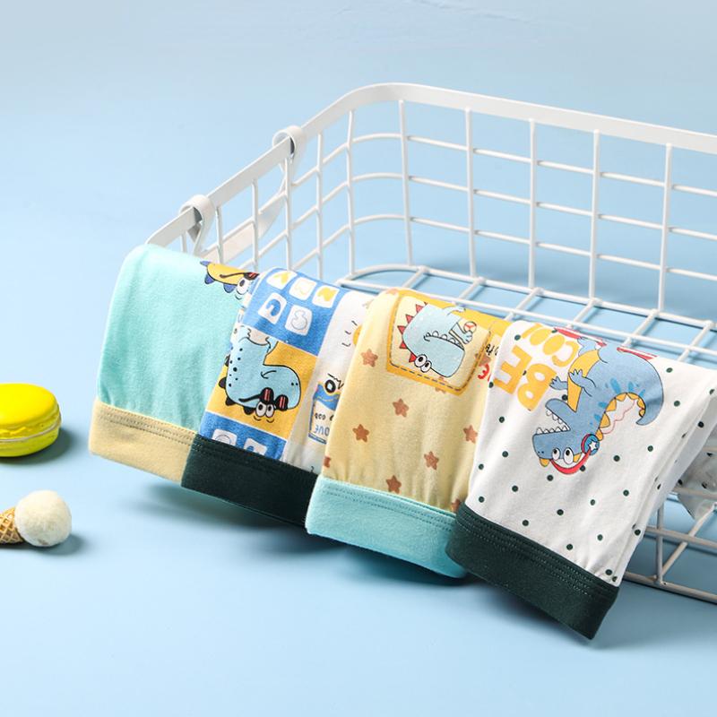 4Pcs/lot Boys Cotton Underwear Kids Boxer Baby Children Panties Briefs for Boy Teenager Underpants 2-12Y
