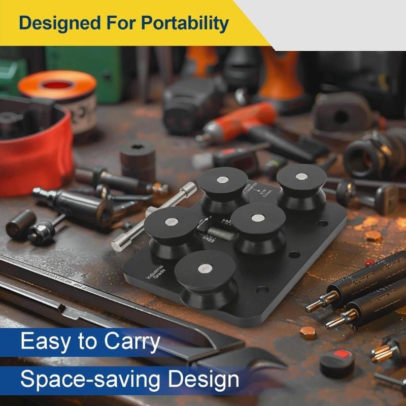 High Efficiency Brake Line Straightener Tool With Rollers For Copper Aluminum Fuels Tubing 3/16" to 1 Inch Diameters