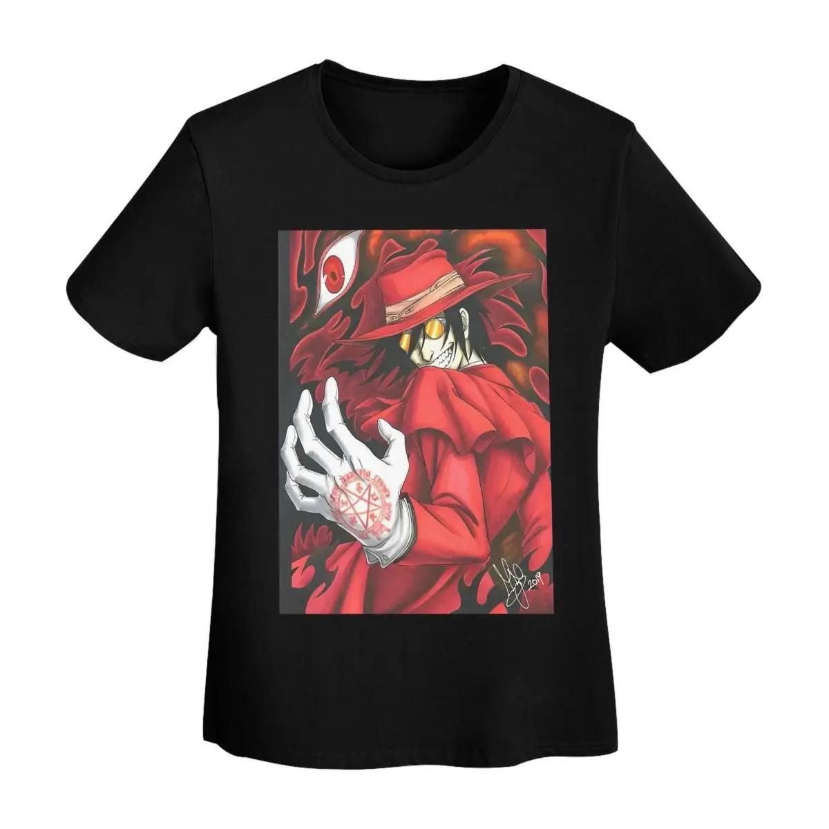 

Alucard Hellsing Unisexga TShirt Women Short Sleeve T Shirts ONeck Clothes Cotton Summer Tees Streetwear 4XL