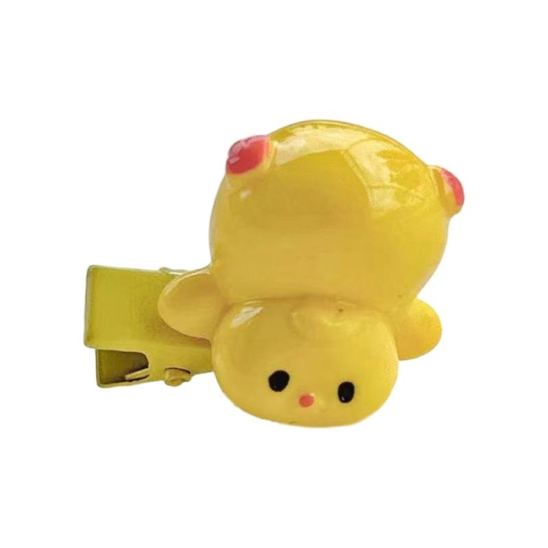 Princess Hair Clip 3D Chicken Hairpin Lovely Chick Hair Catch Barrettes Strong Hold Hairpin for Girls