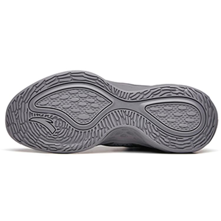 Anta Wind Tunnel 2 Abrasion Resistant Breathable High Top Basketball Shoes Men's Gray 112211620S-2