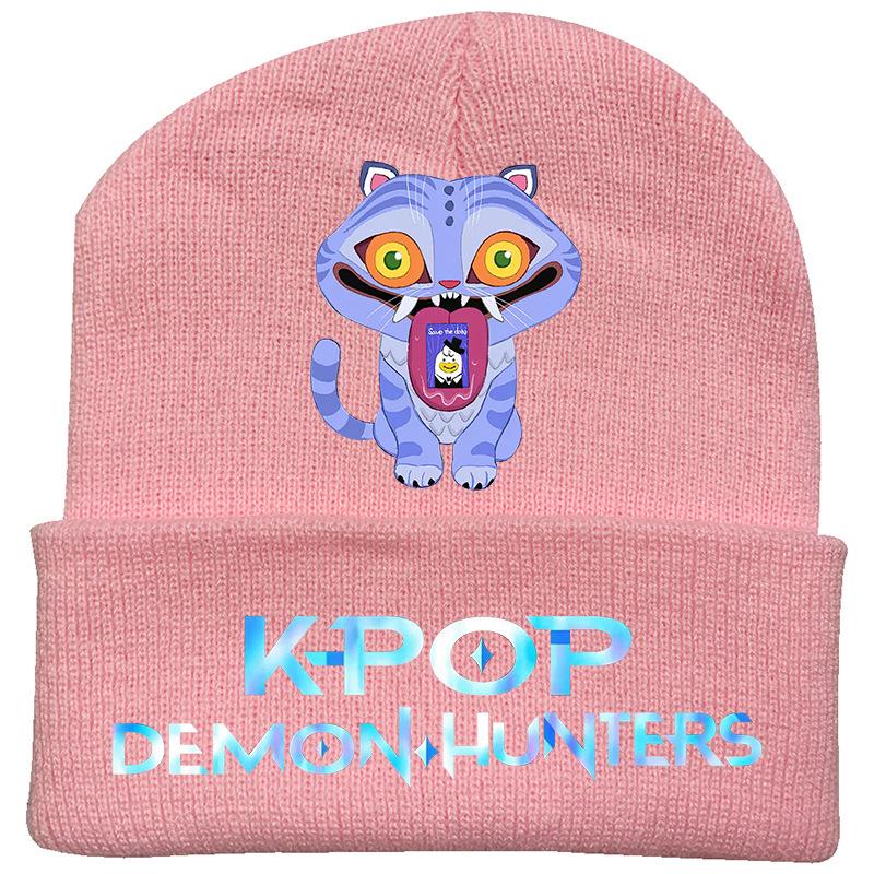 Peripheral Knitted Hat Curled Wool Hat Printed Doudou Hat Outdoor Cold Hat Adult