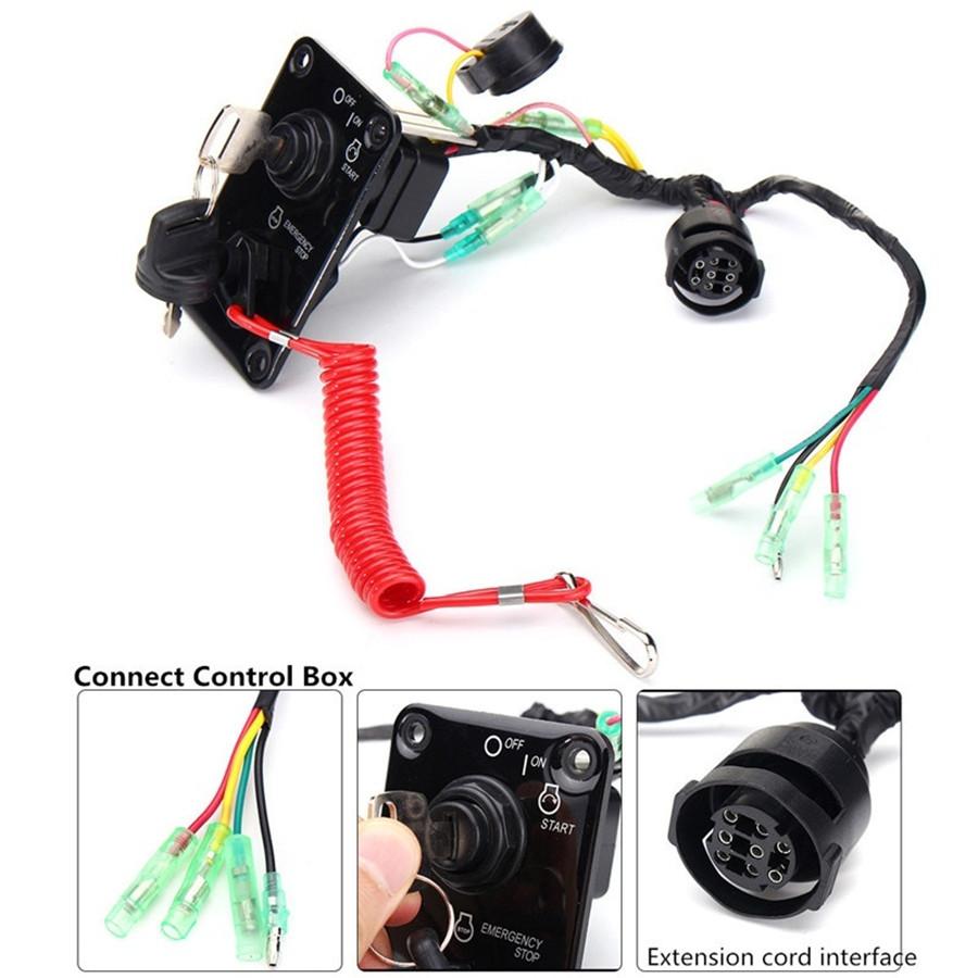 Boat Outboard Single Engine Key Switch Panel 12V 0.1W For Yamaha 704-82570-08-00