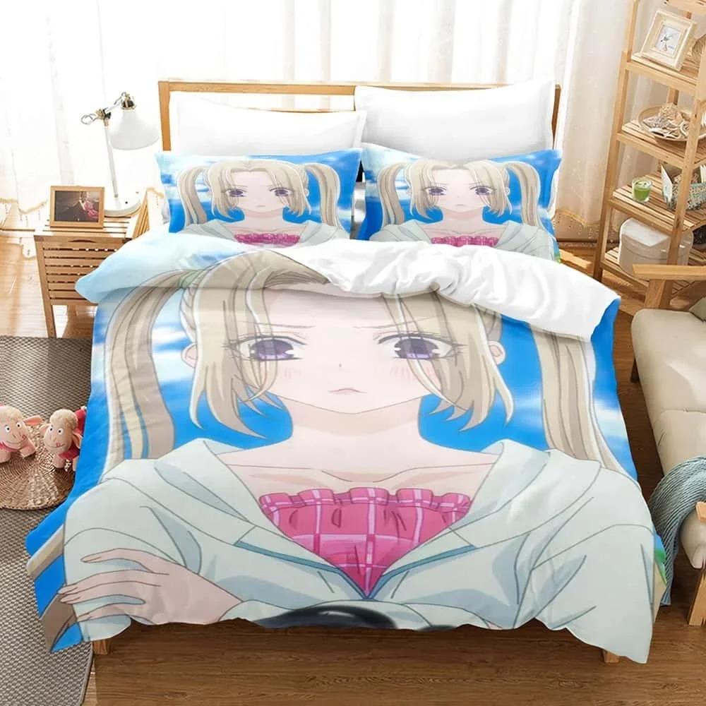 Comfortable Anime Print Bedding Set With Duvet Cover And Pillowcases Single Twin Full Queen King Sizes For Adults And Kids