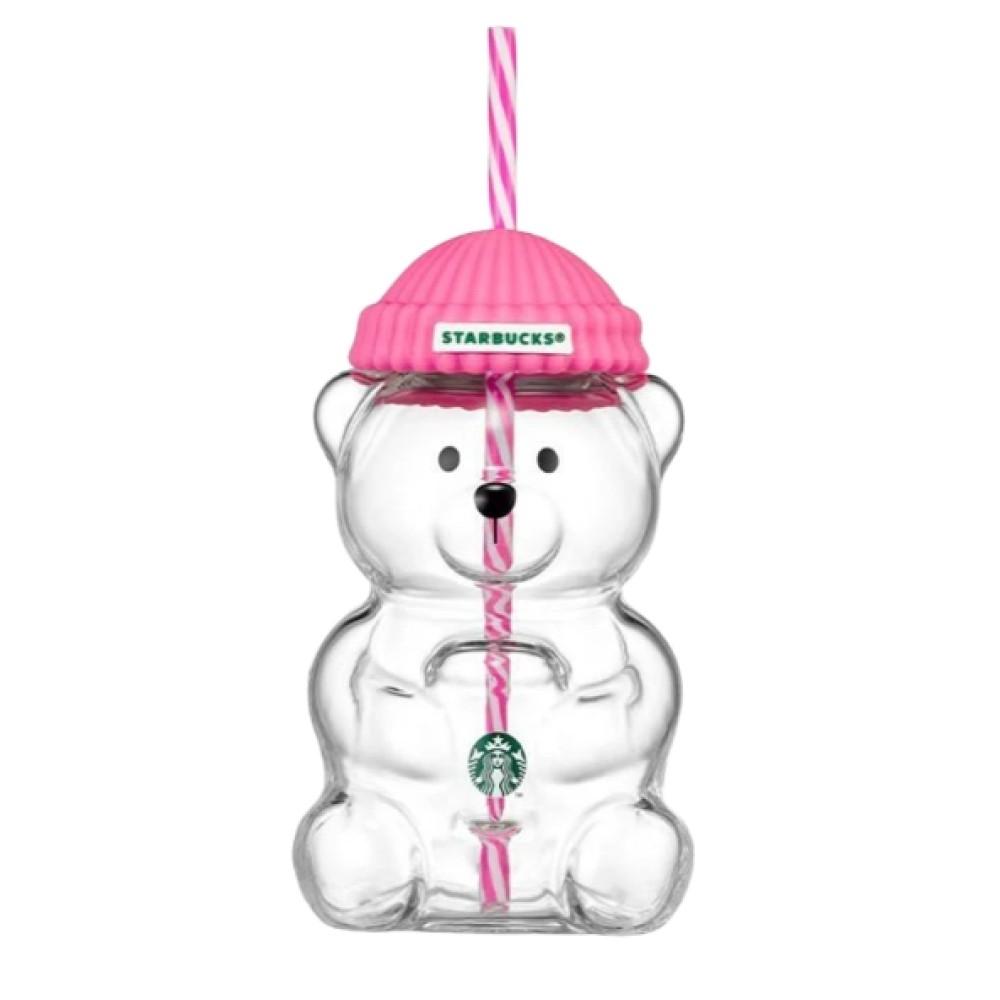 

Starbucks Korea Pink Bearista Glass Cold Cup 591ml 20oz Limited Edition Tumbler baby рожевий колір