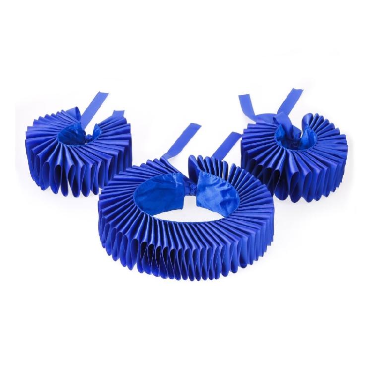 Renaissances Webbing Ruffled Choker Necklace Clown False Collar and Cuffs Set for Theatrical Props and Cosplay Costume