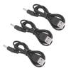 3Pcs USB Power Cord 3.5x1.35mm Jack Charging Cable Wire Line DC 5V for Fan Phone Speaker