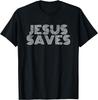 Jesus Saves Cool Retro Vintage Christian Rock 70s T-Shirt