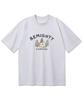 BEMIGHTY Crayon Camping Drawing Oversized Short Sleeve T-Shirt [Light Gray]