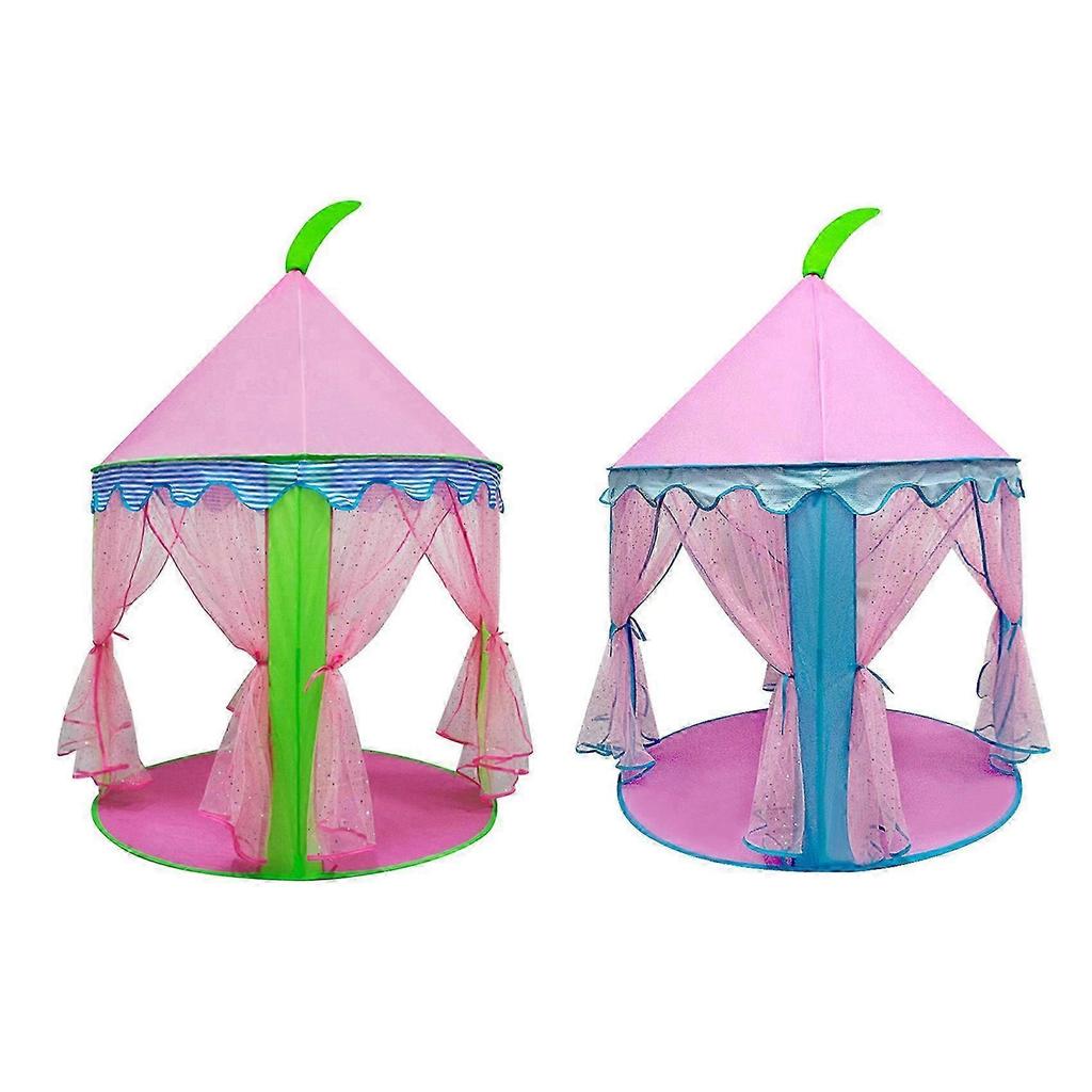 Children's Net Yarn Tent Folding Indoor Ball Pool Game House Tents Tent Gift for Kids Games Center Pink