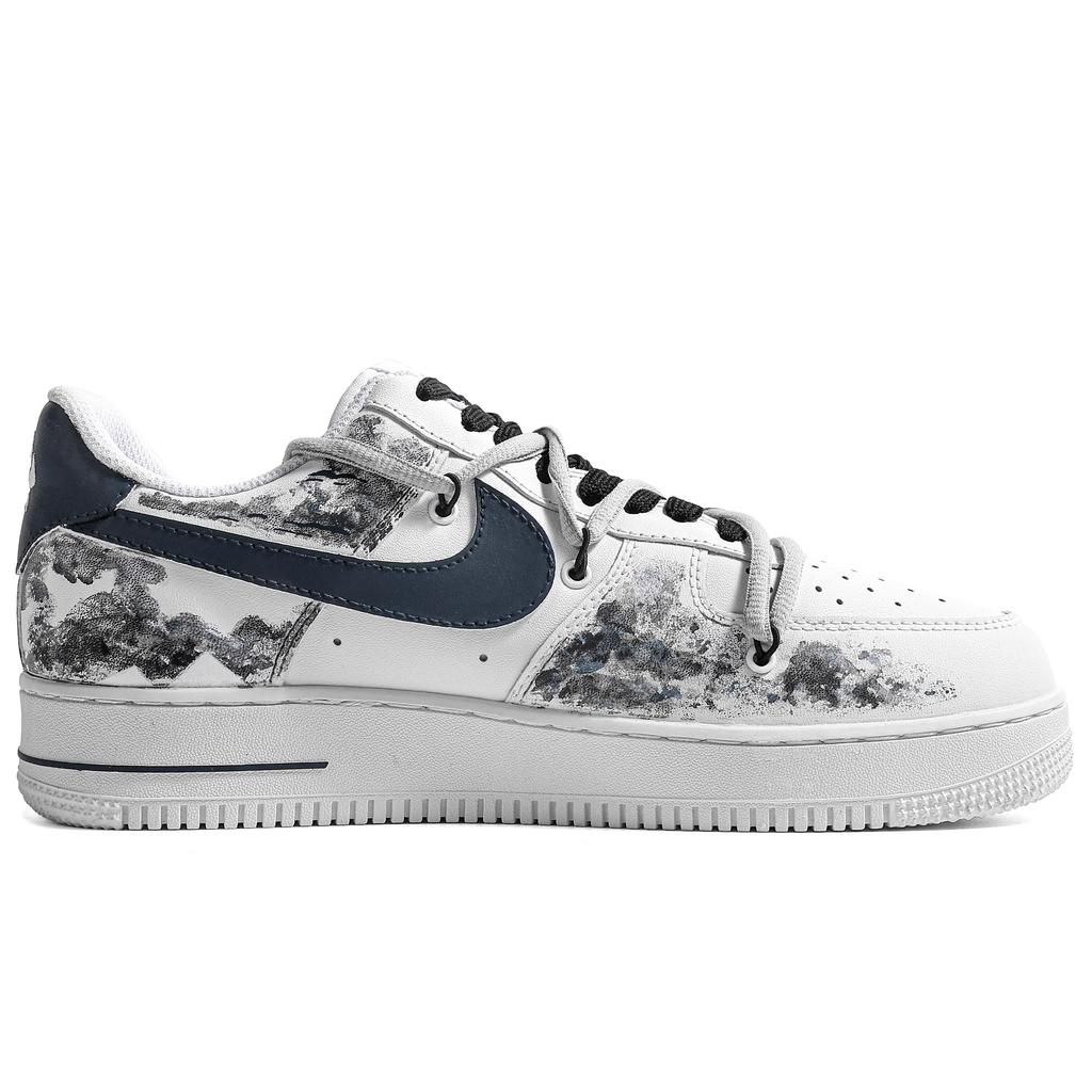 Nike Air Force 1 Leder Rutschfest Dämpfung Abriebfest Niedriger Schaft Skateboard Schuhe Herren Tintenblau CW2288-111(TeamM-S-BOX)