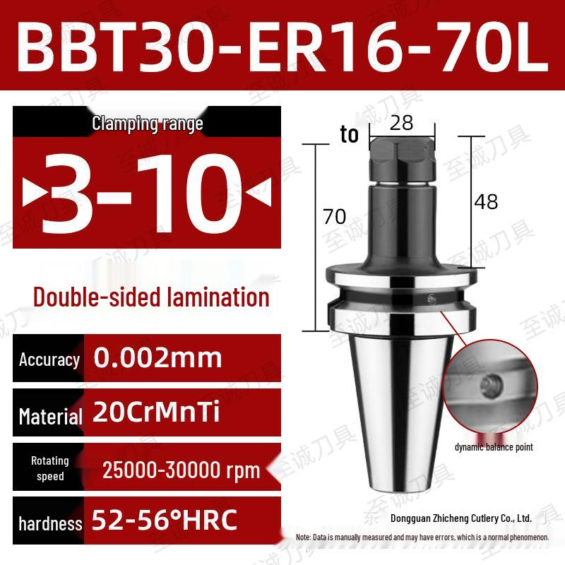 CNC-Hochgeschwindigkeits-Doppelseitiger BBT30/40/50-ER20/25/32 Werkzeughalter mit Dynamischer Auswuchtung