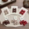 Strawberry Embroidery Bow Hairpin Hairclips Cute Hair Rope Tie Scrunchies Rubber Band Elastic Hair Band Girls Hair Accessories