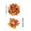 Thanksgiving Maple Leaf Garlands Decorative Candle Rings Dining Room Decoration Autumn Wreath Candlestick Holder
