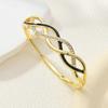 Wind Braided Enamel Open Bracelet