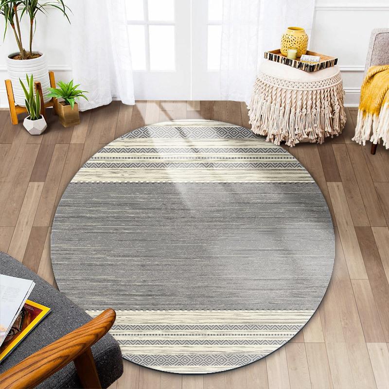 Nordic Round Carpet Table Cushion Carpets for Living Room Bedroom Decor Large Rugs for Bedroom Washable Mat