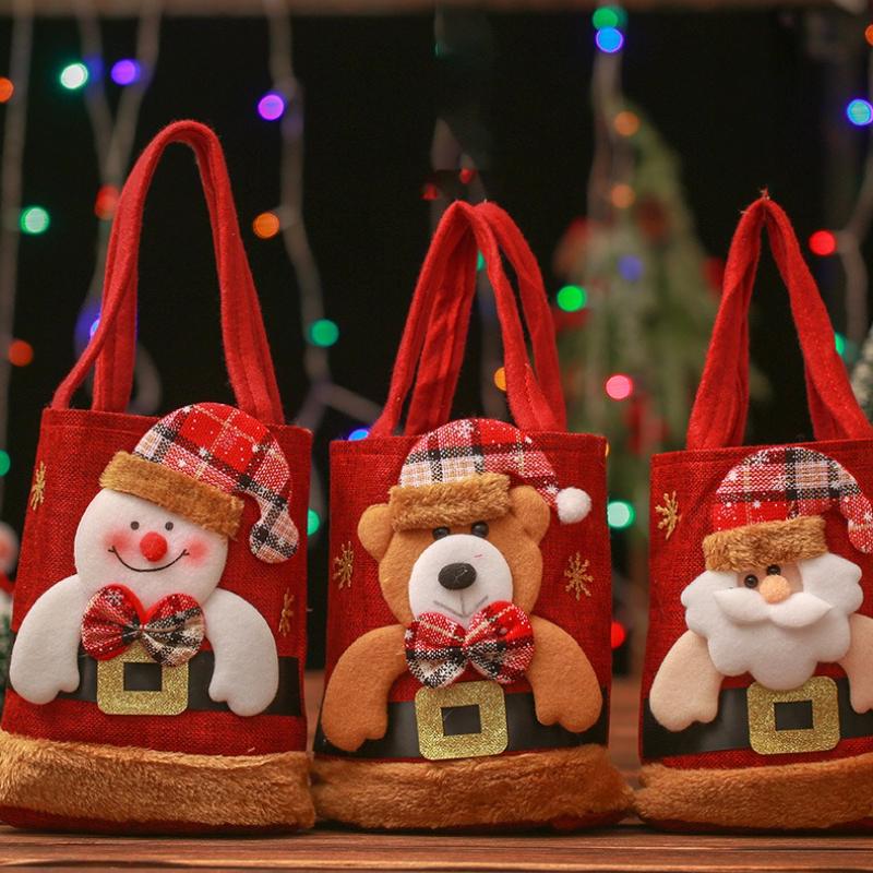Christmas Handbag Christmas Decorations Santa Claus Candy Bag Snowman Deer Gift Bag Children's Gift Bag