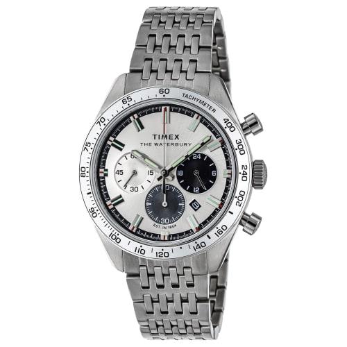 

TIMEX Унисекс Часы Waterbury TW2Y18700 Кварцевый механизм, Водонепроницаемость 100 м, Минеральное стекло, Серебристый циферблат, Нержавеющая сталь