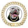 Hund Kubanische Goldkette Luxuriöses Diamant-Hundehalsband Haustier Metallhalskette Schmuck Zubehör Für Kleine Mittlere Große Hunde Katzen Haustier Geschenk