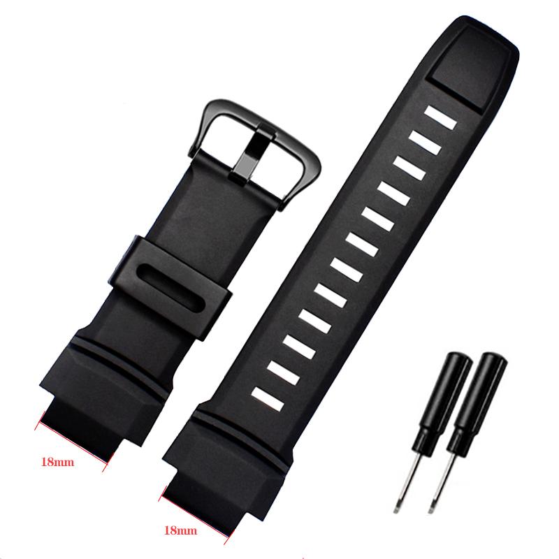 

Резиновый ремешок на запястье для Casio PROTREK PRG-260/270/550/250 PRW-3500/2500/5100 Замена Черный Браслет 18 мм Силиконовые Ремешки для Часов 18mm