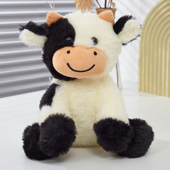 Cow Plush Stuffed Animal Toy 9 Inch Cow Plush Keychain Fluffy Cow Portable Stuffed Toy Perfect Birthday Gift
