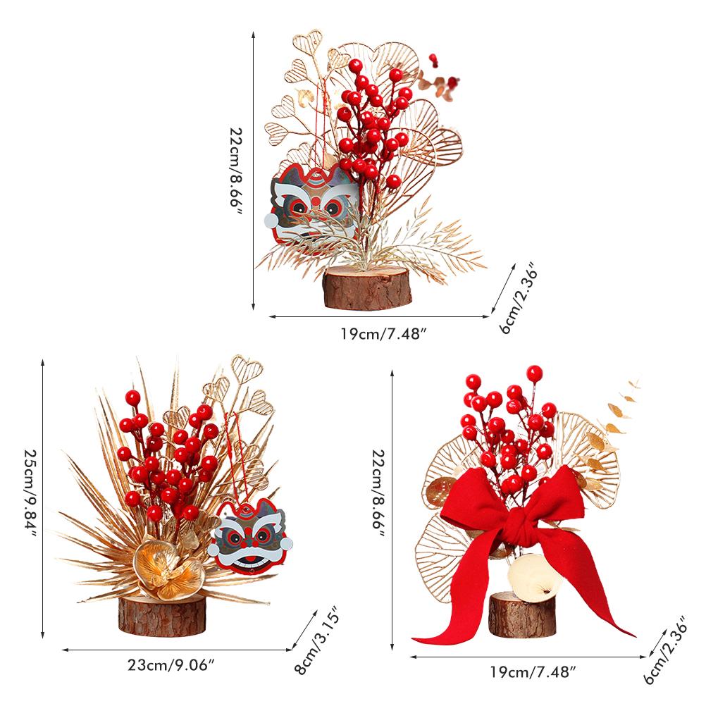 

2022 New Year Tiger Auspicious Decoration Spring Festival Party Decor New Year Tree Ornaments