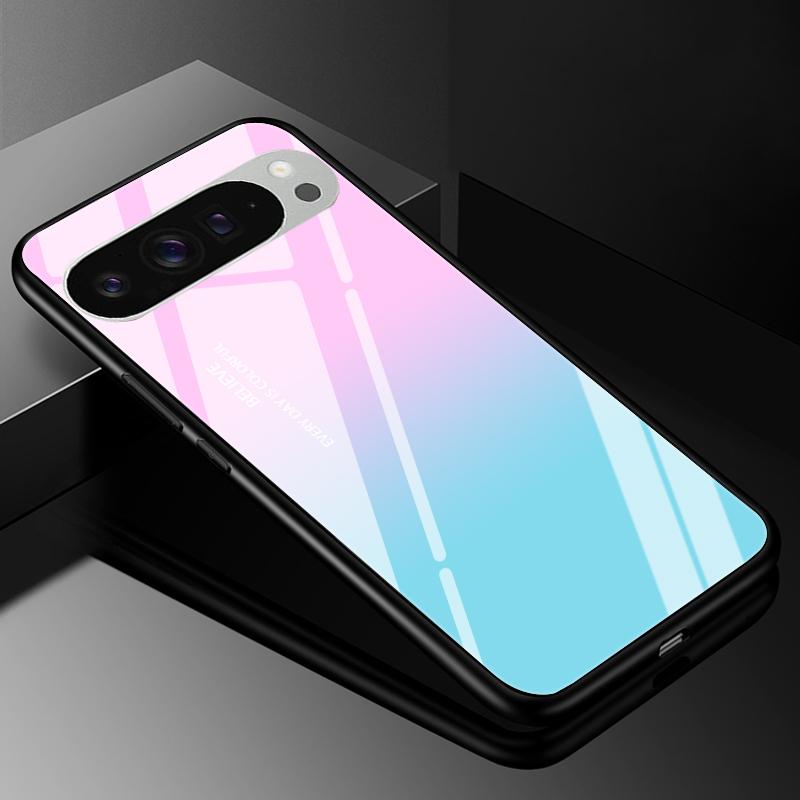 Tempered Glass Phone Case For Google Pixel 9 Pro XL 9A 9 8A 8 Pro 7 Pro 7A Luxury Hard Back Bumper Cover Pixel8 7Pro 9pro Capa