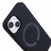 BJT Series For iPhone 15 Case TPU+Silicone Fabric Lining Magnetic Phone Case (Big Rear Lens Hole)