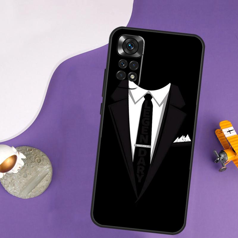 Anzug und Krawatte Hülle Für Xiaomi Redmi Note 13 Pro 14 12 9 10 11 Pro 10S 11S 12S Redmi 14C 13C 10C 12C Abdeckung