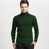 Autumn and Winter Men's Turtleneck Sweater Casual Solid Color Vertical Pullover Bottom Line Shirt Men