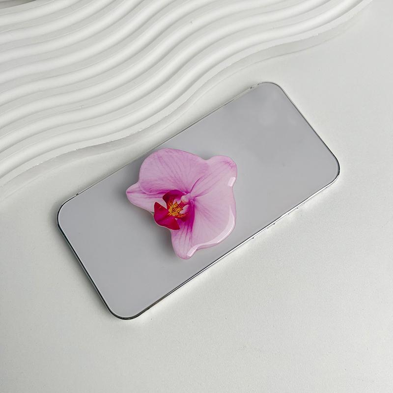 Orchid Acrylic Socket Grip Flower Phone Holder Socket Folding Phone Grip Phone Support Hot Talent Recommendation For IPhone 16