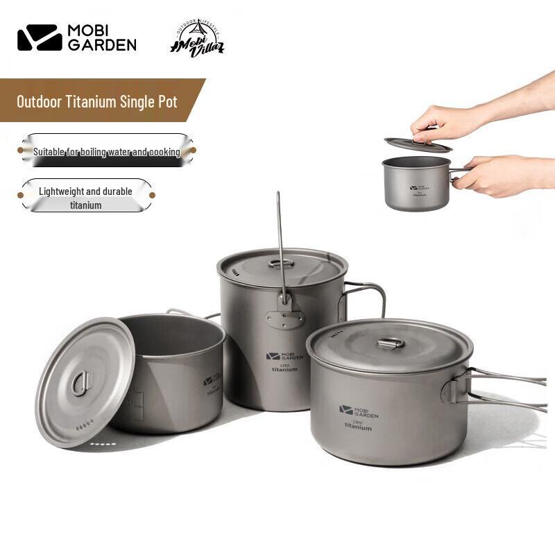 Mobigarden Foldable Titanium Camping Pot