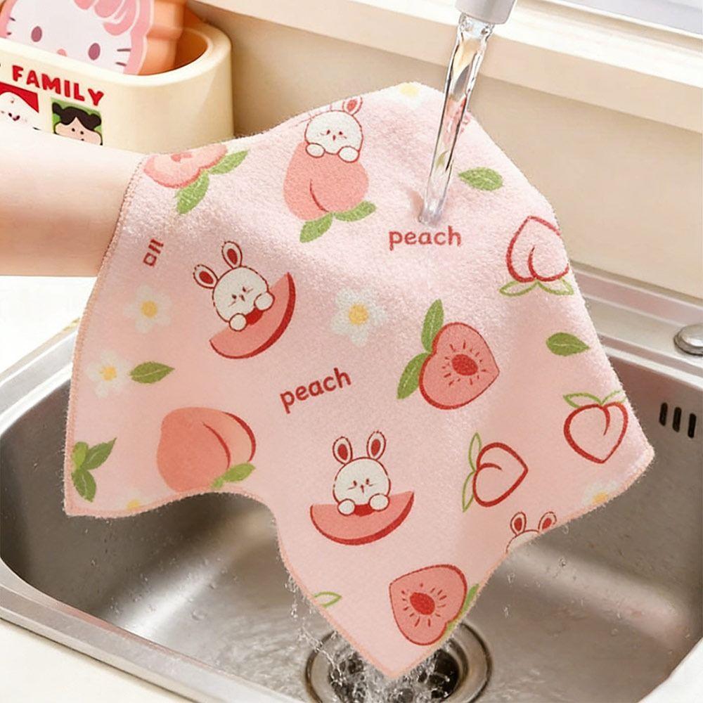 3Pcs Durable Reusable Kitchen Cloths Multipurpose Absorbent Microfiber Dishcloths Fish Scale Rag Kitchen Tools