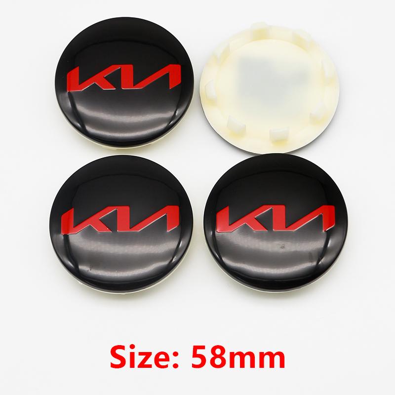 WLCT1 4pcs 58mm Car Wheel Center Hub Caps Auto Accessories For KIA Rio K3 K5 Sportage K6 Picanto Optima Ceed 3 4 Sorento Sorento KX1