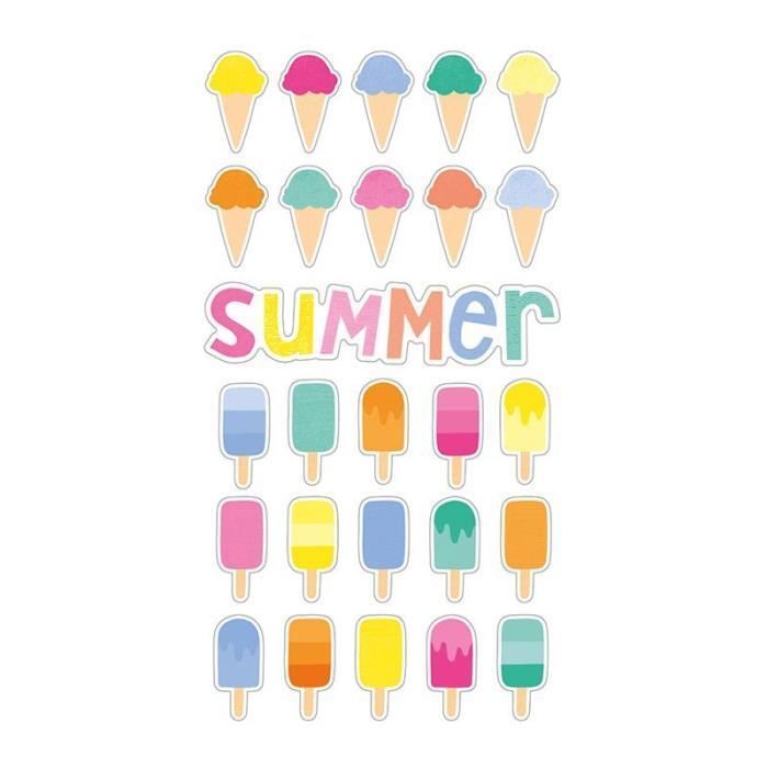 Autocollants Puffies 3D Tutti Frutti Glaces - ARTEMIO - Rose - Pour Enfant à partir de 5 ans