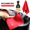 Asciugamano in Microfibra per Lavaggio Auto Panno Pulizia Asciugatura Emblema Auto Auot per Model 3 S Y X Auto Roadster Tappo Centrale Mozzo Bonina