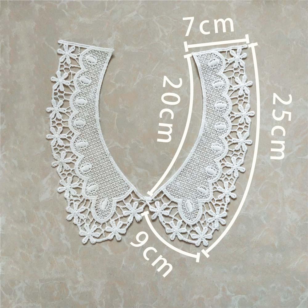 High quality Lace fabric White milk fiber Laces collar Baby hair bands Embroidery Craft materials Dress Needlework Accessories