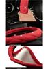 All-Season Suede Steering Wheel Cover with Rhinestones and Crown for Cars, Trucks & SUVs