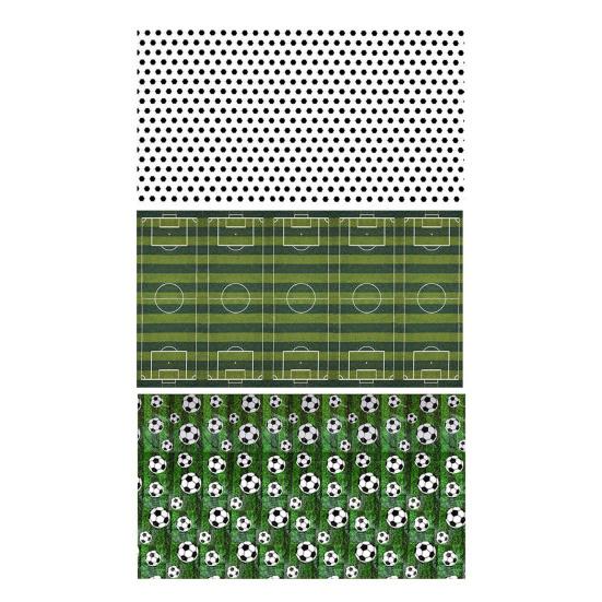 Decorative Football Tablecloth, Waterproof PE Design, Rectangular Tables Football Field Background Cloth, for Party Decorations