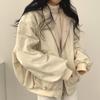Winter new plush cotton clothes on both sides women's loose hooded plush thickened coat women's cotton jacket