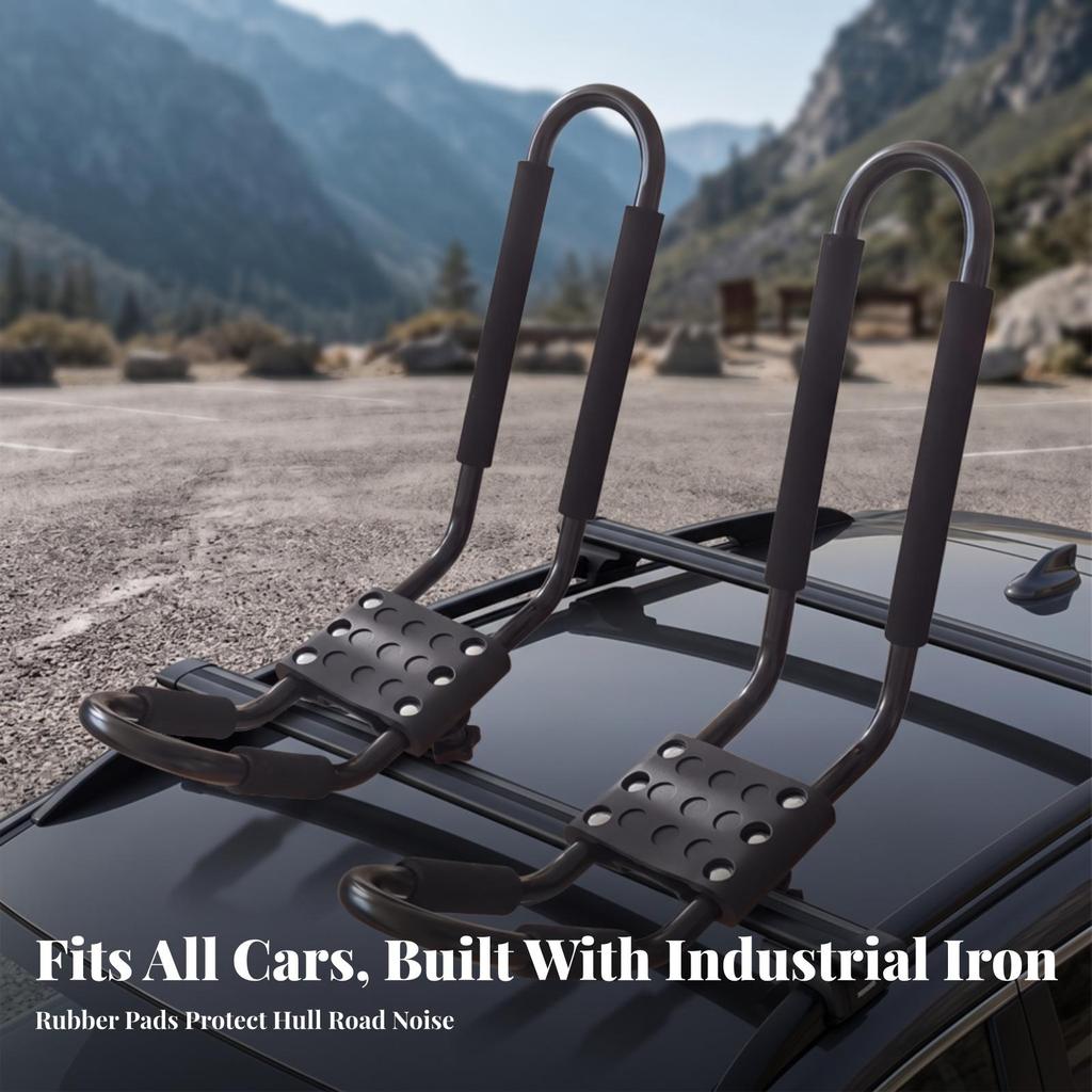 Kayak Rack with Mounting Hardware Padded Carrier Safeguarding for Kayakers