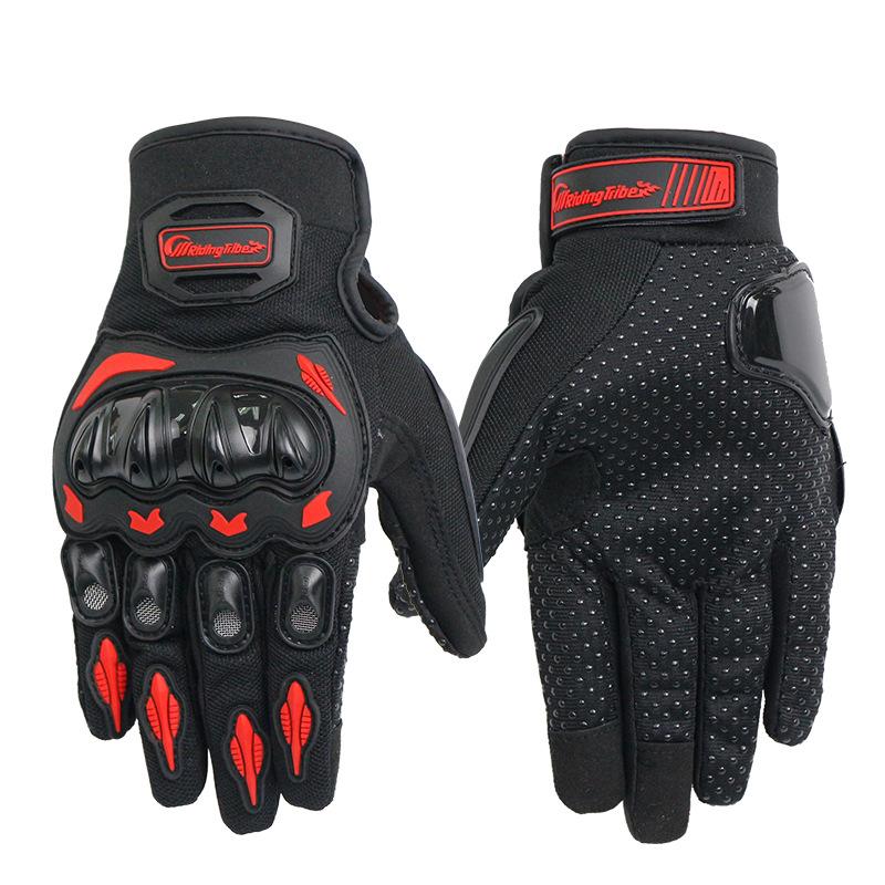 Moto Motorcycle Gloves Comfortable Cycling Riding Anti-drop Four-season Breathable Full Finger Knight Touch Screen Gloves