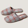 Fashion Concise Comfortable Gingham Design Brand Couple Slippers Fashion Non-slip Flat Home Slippers High Quality Soft Cotton Slippers